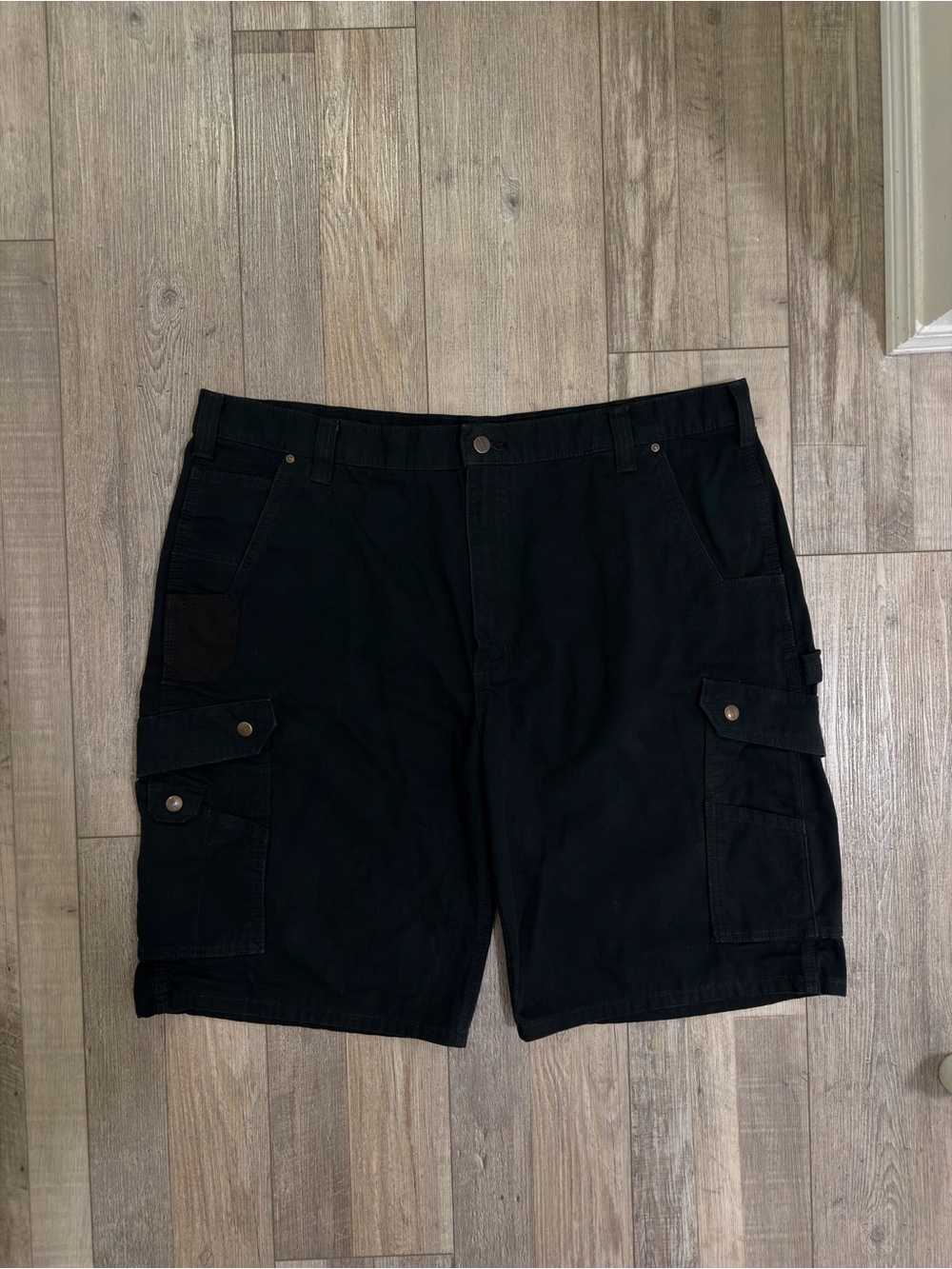 Carhartt Black Cargo Shorts with Utility Pockets